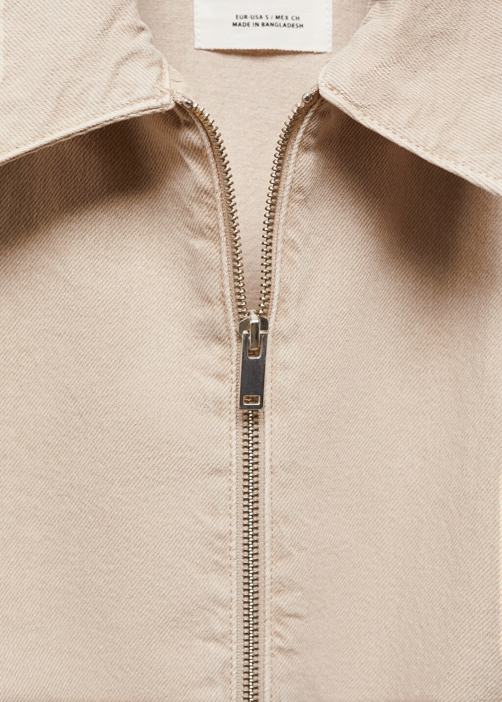 Denim bomber jacket - Sand