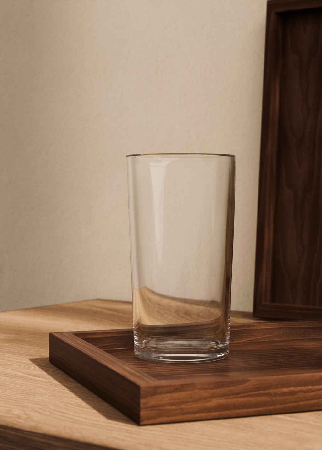 Large plain glass soda tumbler - Ice Grey