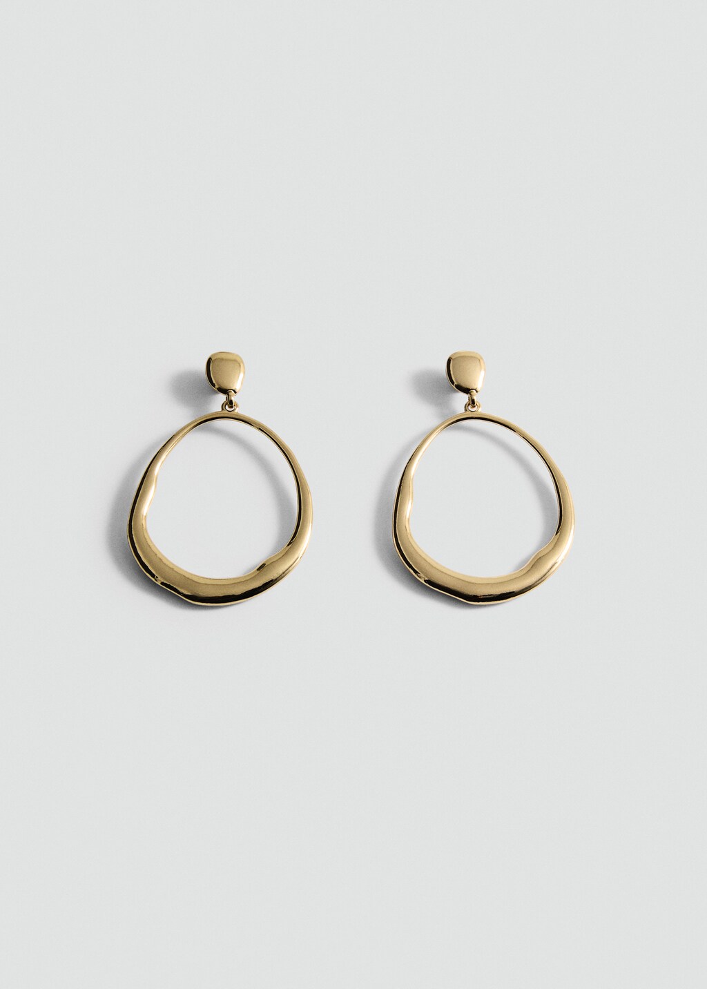 Hoop pendant earrings - Gold