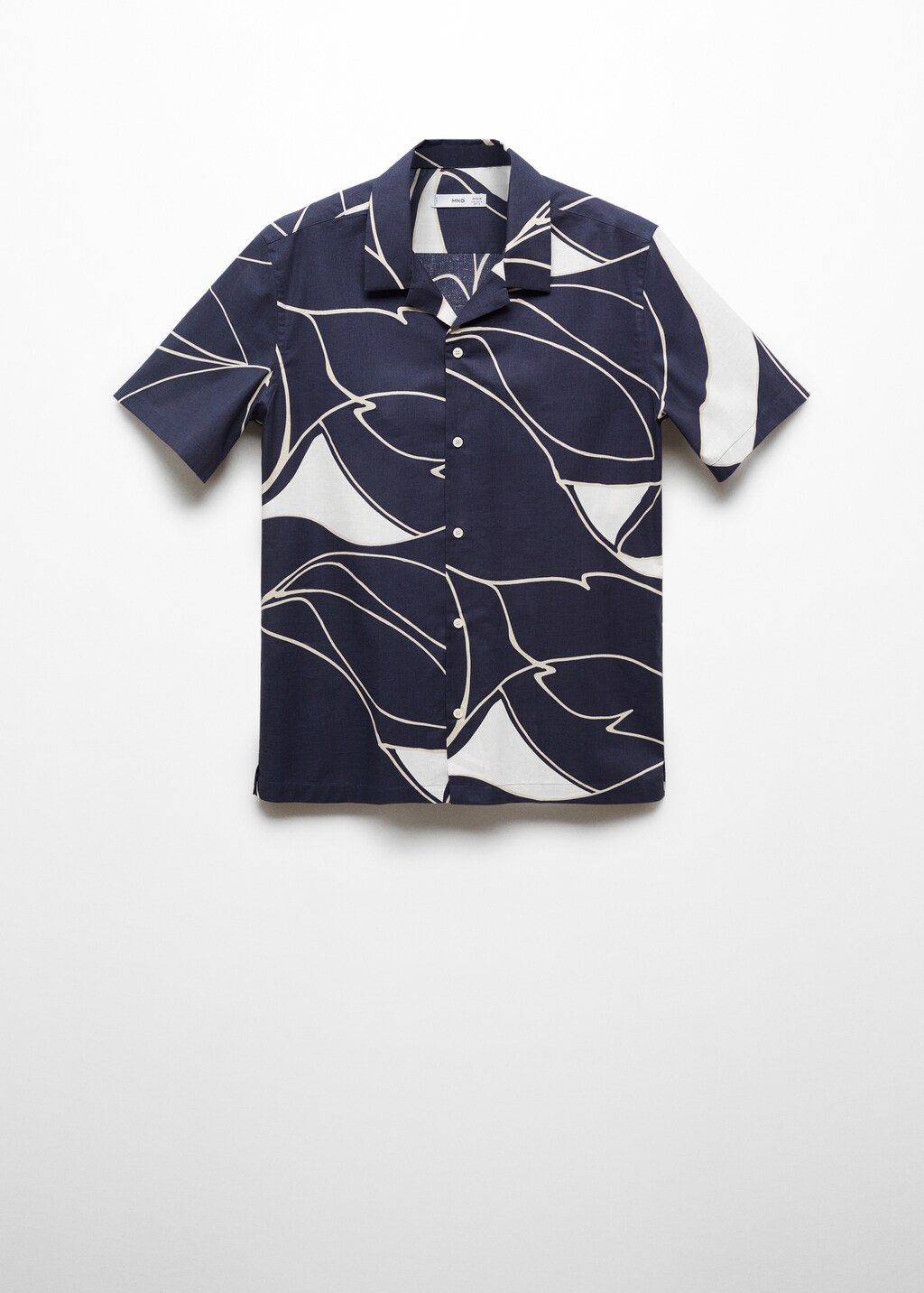 100% cotton printed shirt - Dark Navy