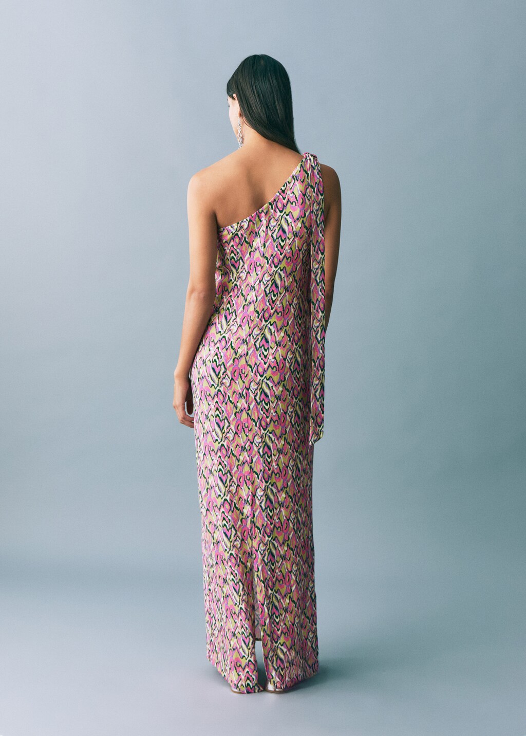 Printed bow dress - Lime