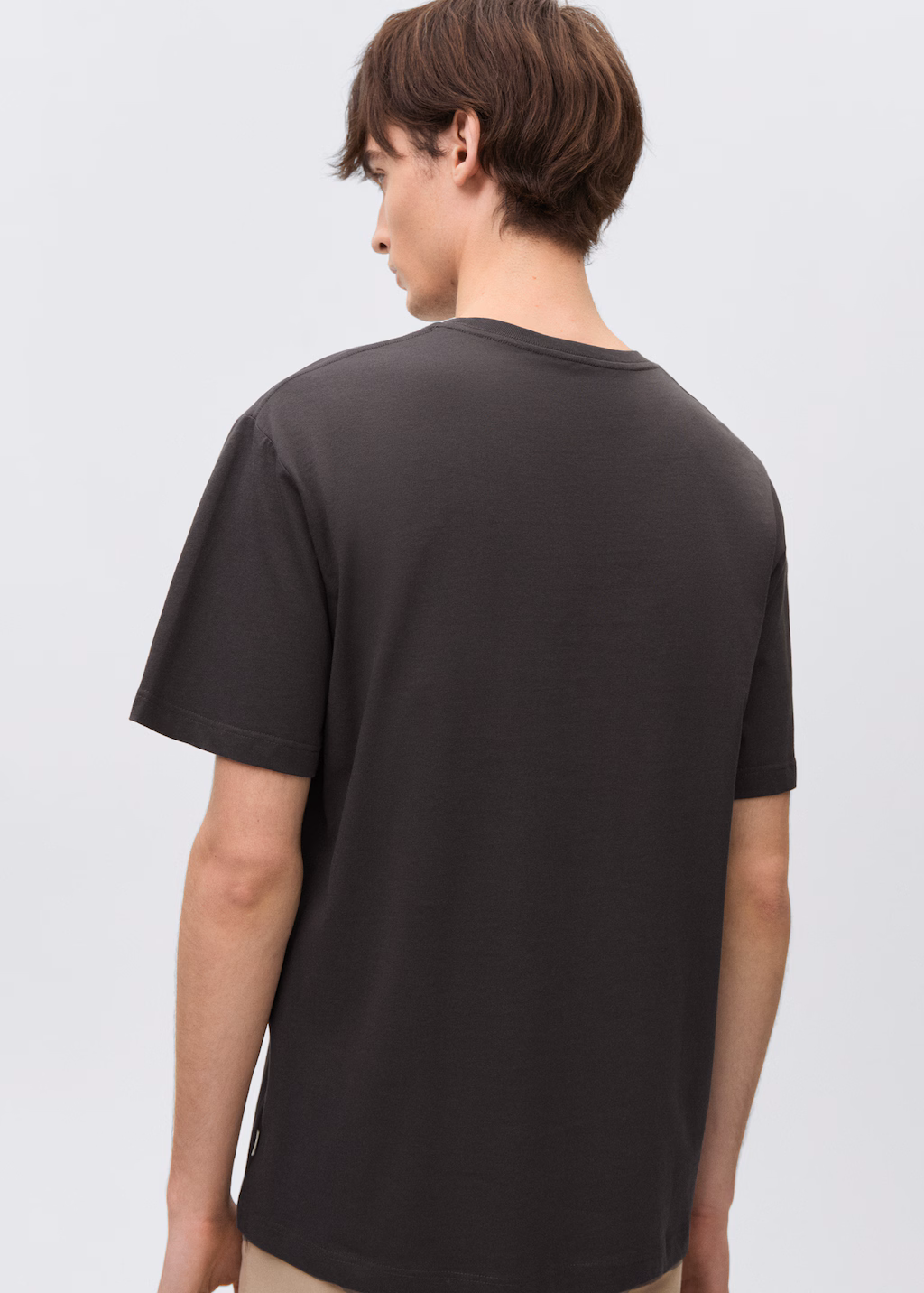 Essential cotton-blend T-shirt - Charcoal