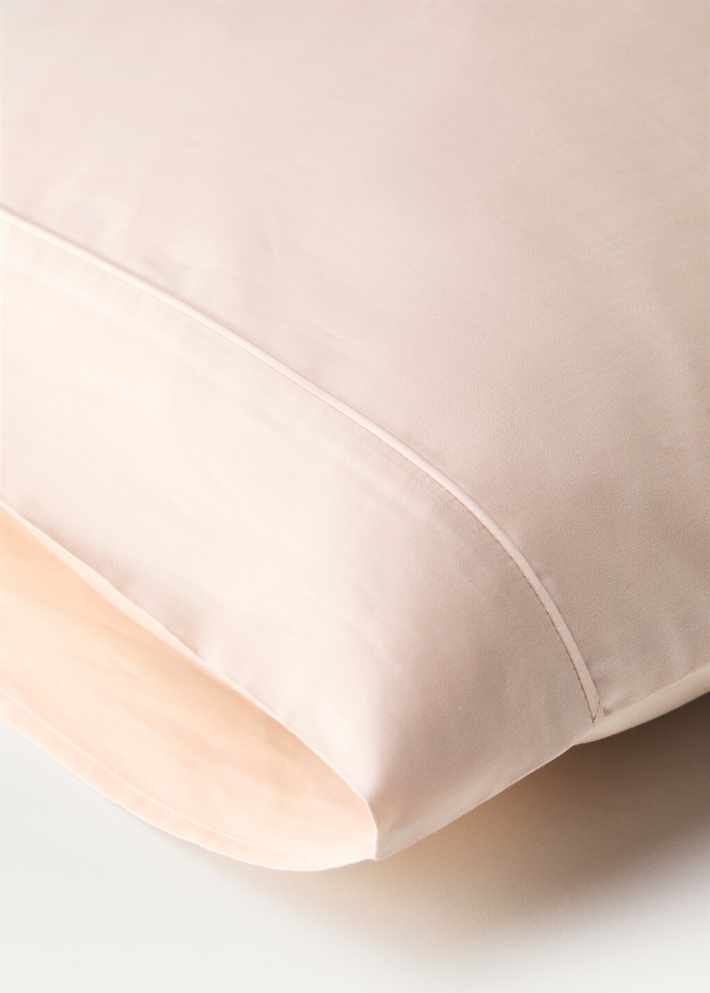 600-thread count satin cotton pillowcase, 50x75 cm - Light/Pastel Grey