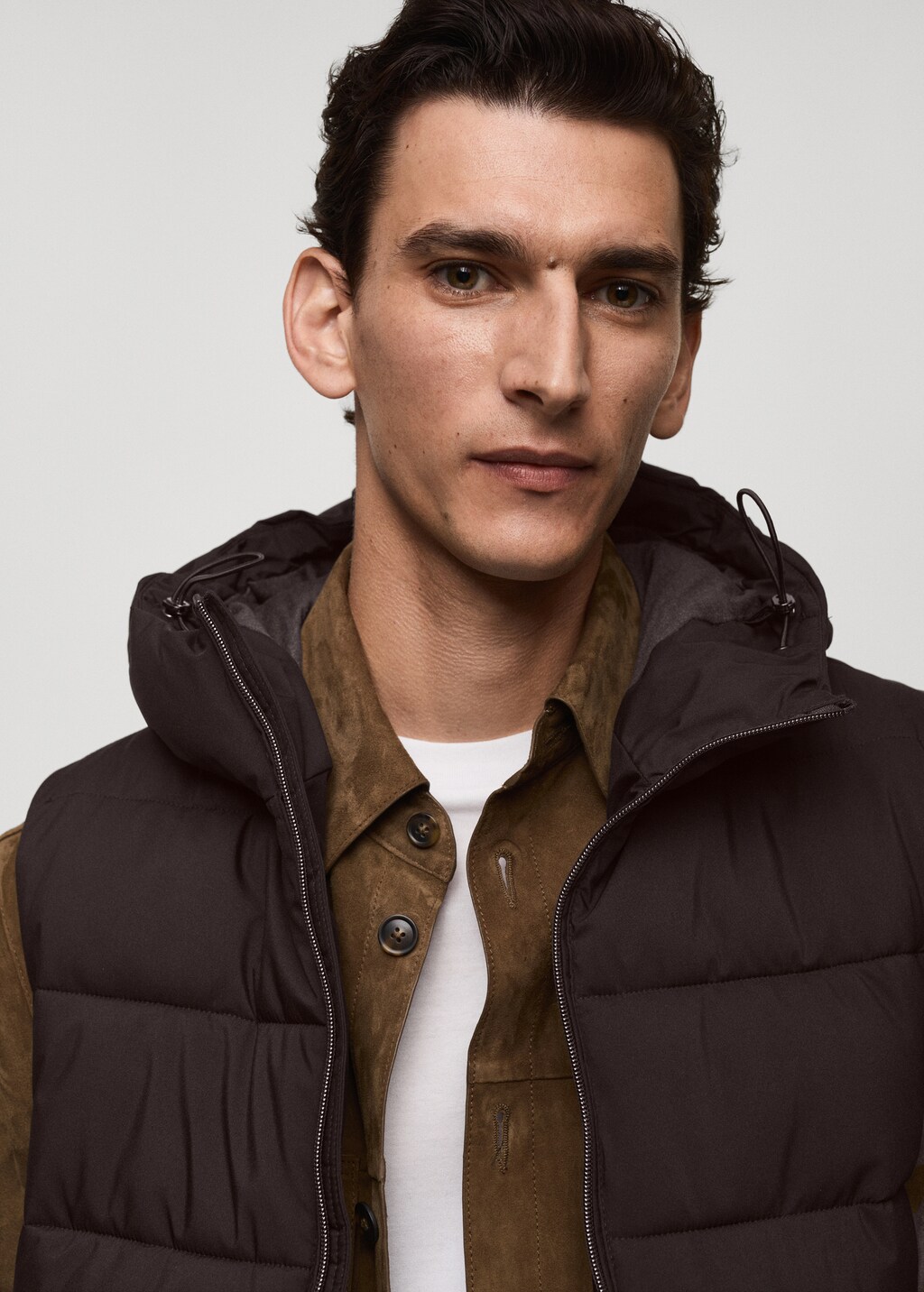 Water-repellent quilted gilet - Dark Navy