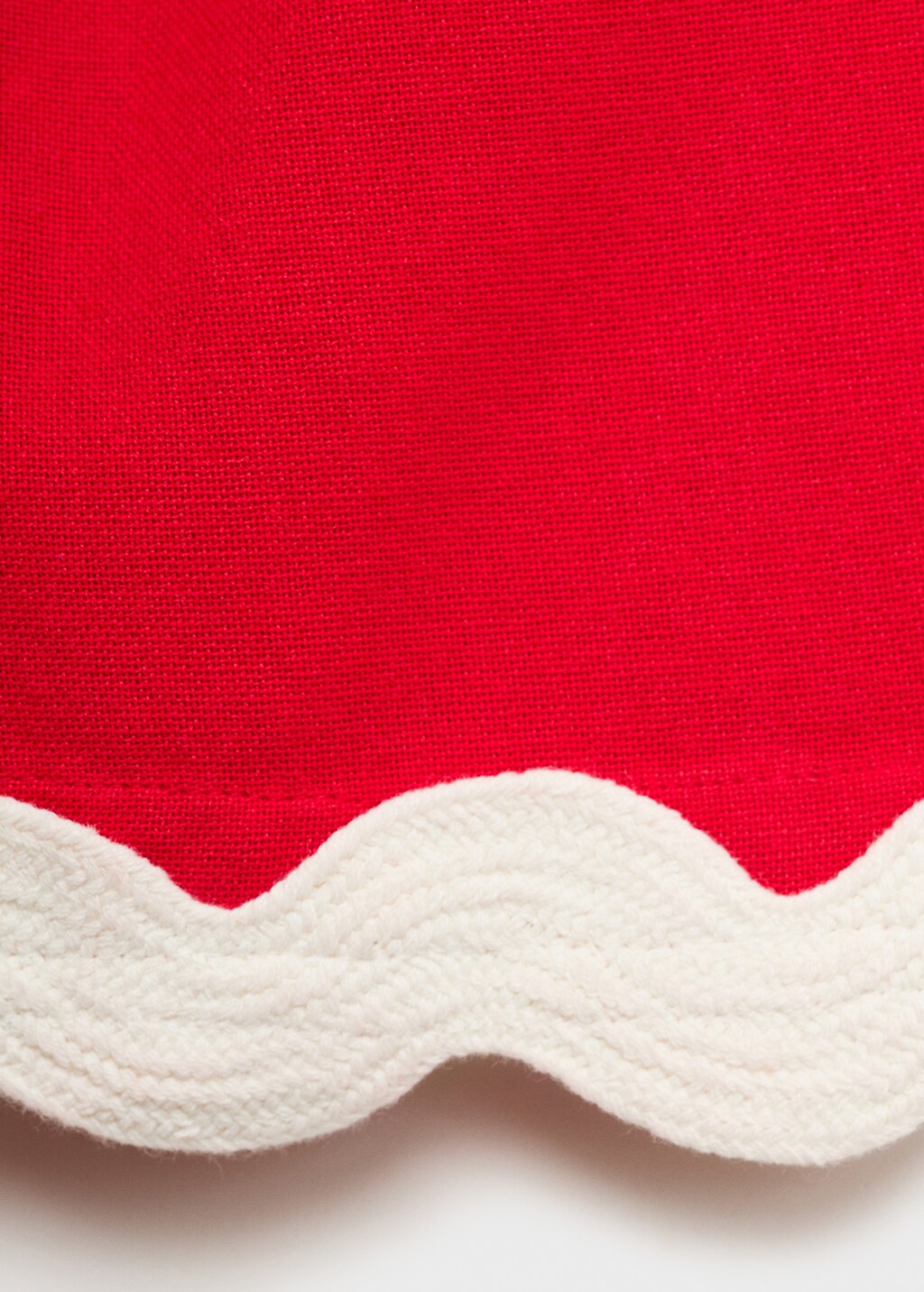 Cotton shirt with contrasting trims - Red