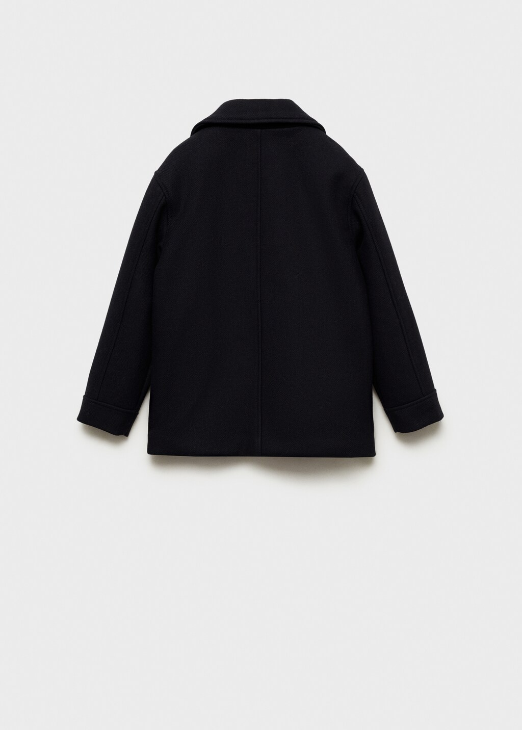 Buttoned wool coat - Dark Navy