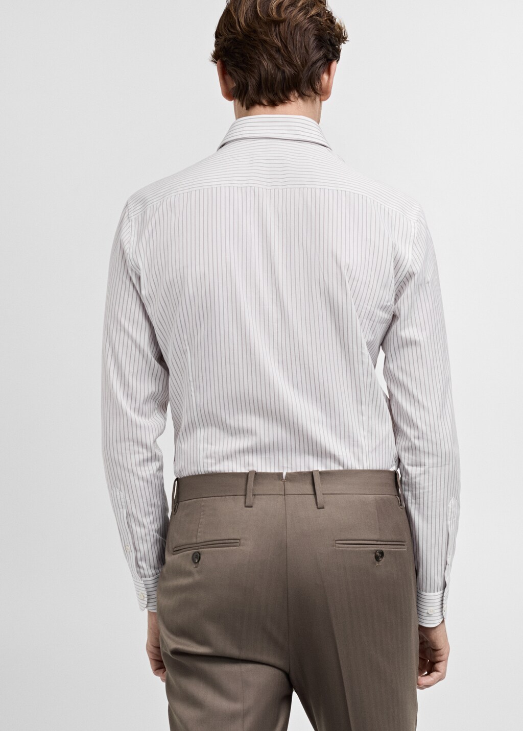 100% cotton striped suit shirt - Blue