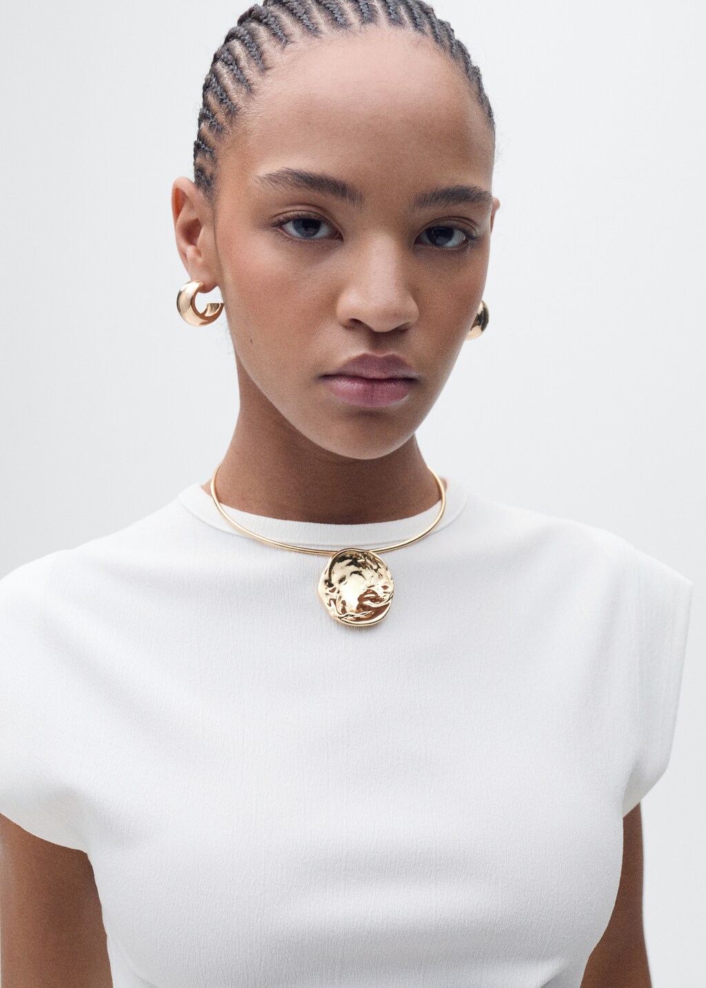 Draped sleeveless t-shirt - Black