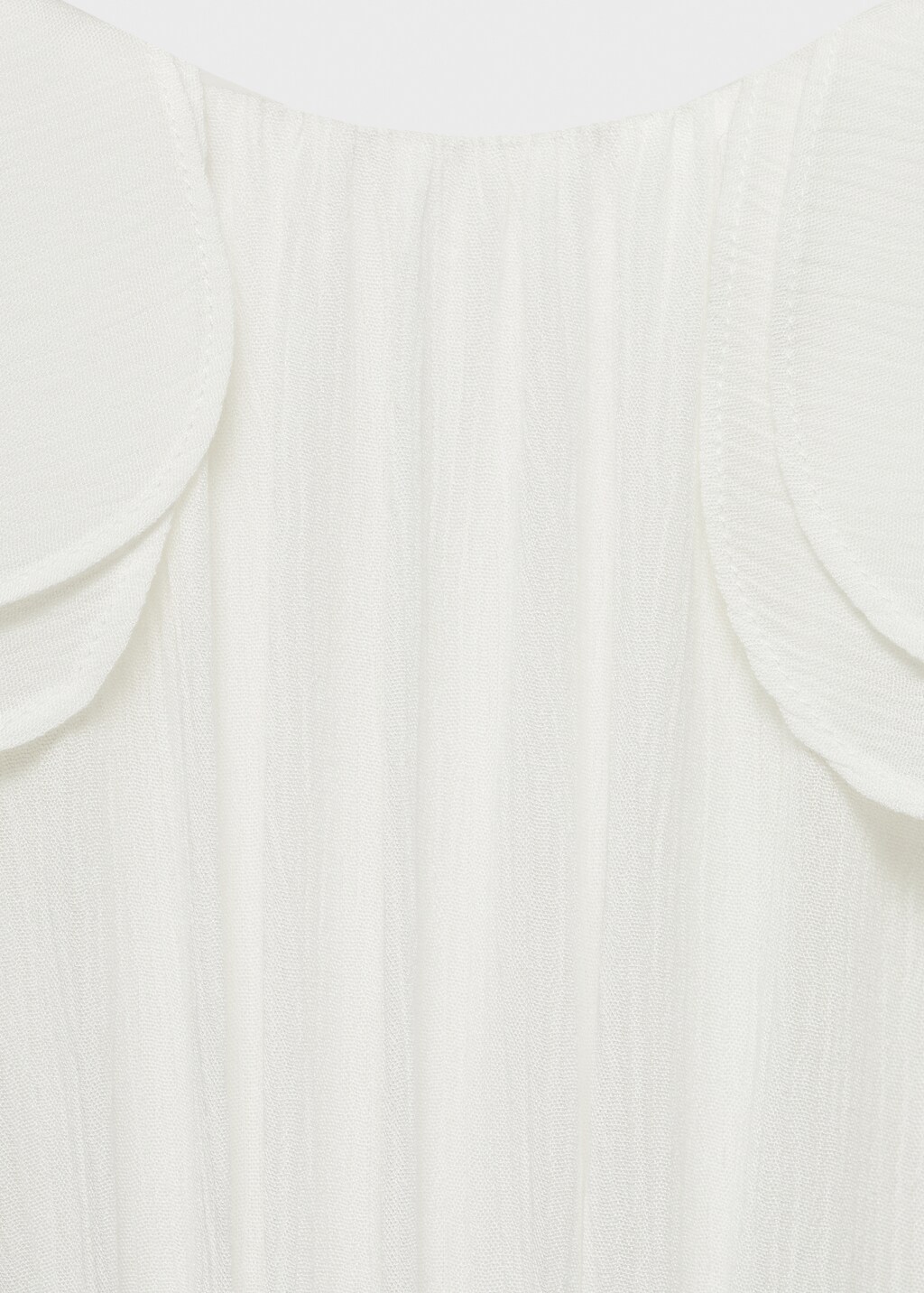 Bamboo-textured dress - White