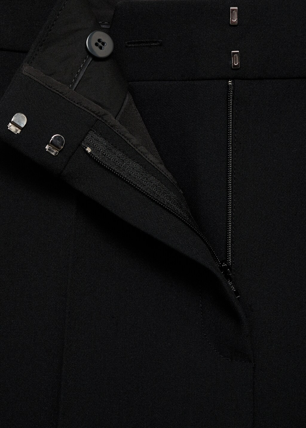 Maxi wideleg suit trousers - Black