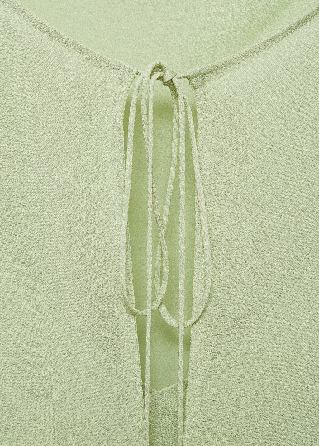 Combined blouse with bow detail - Green