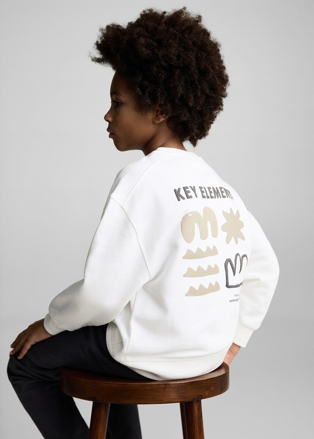 Printed embossed sweatshirt - Off White