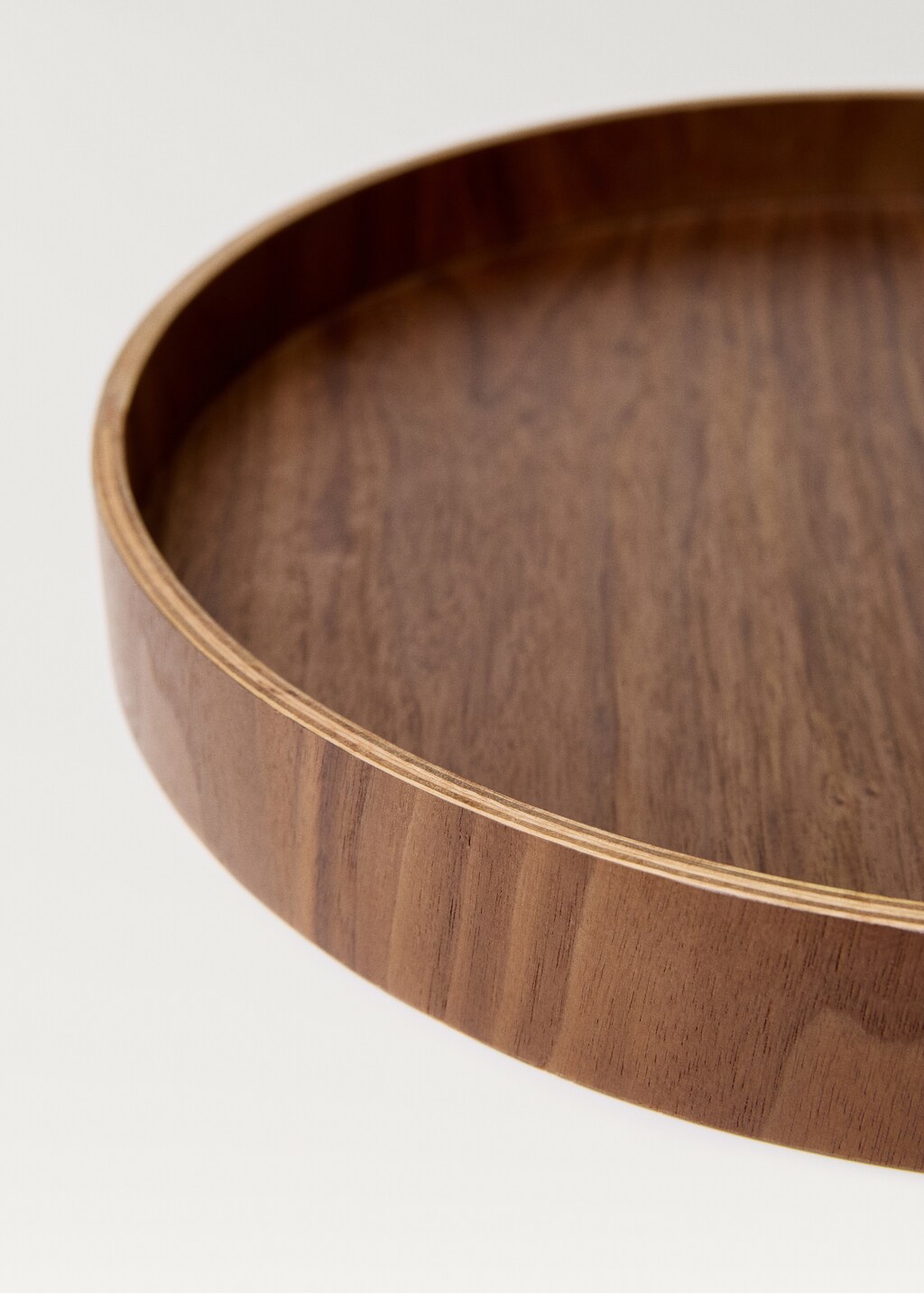 Medium round wooden tray - Brown