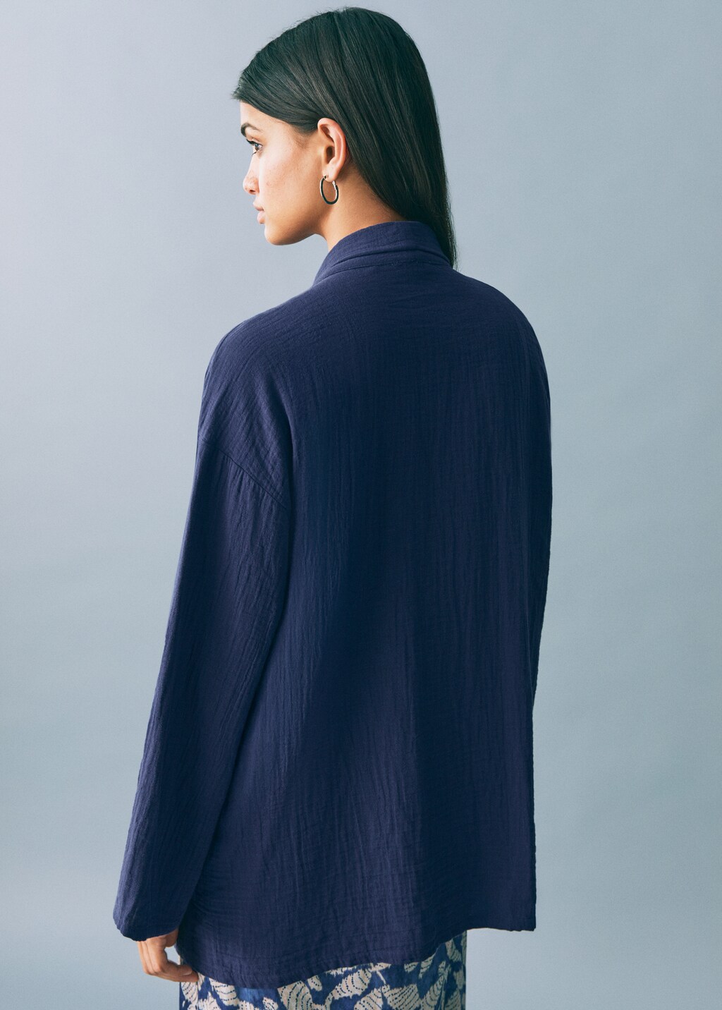 Bamboo kimono jacket - Black