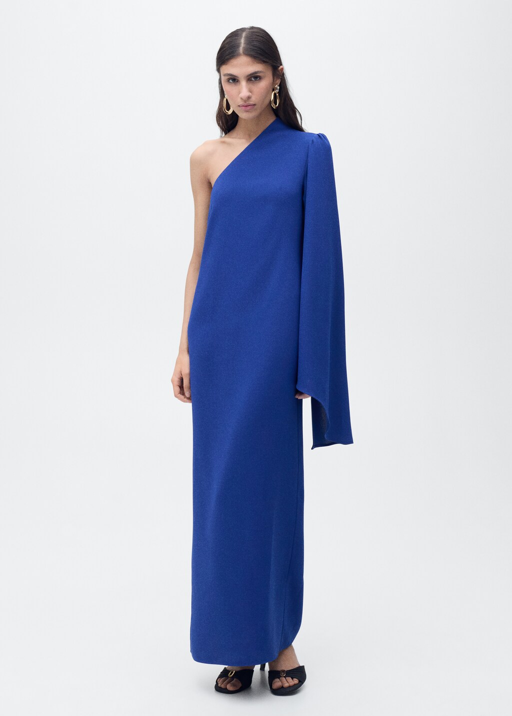 Long flared sleeve dress - Blue
