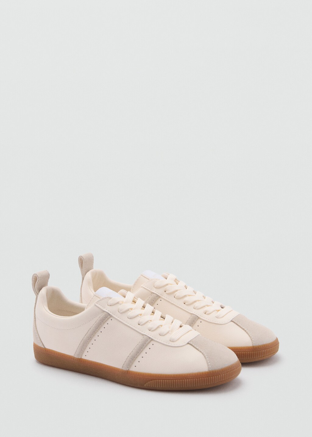 Contrast panel sneakers - White