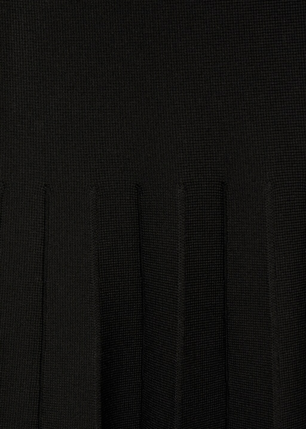 Strapless flared knitted dress - Black