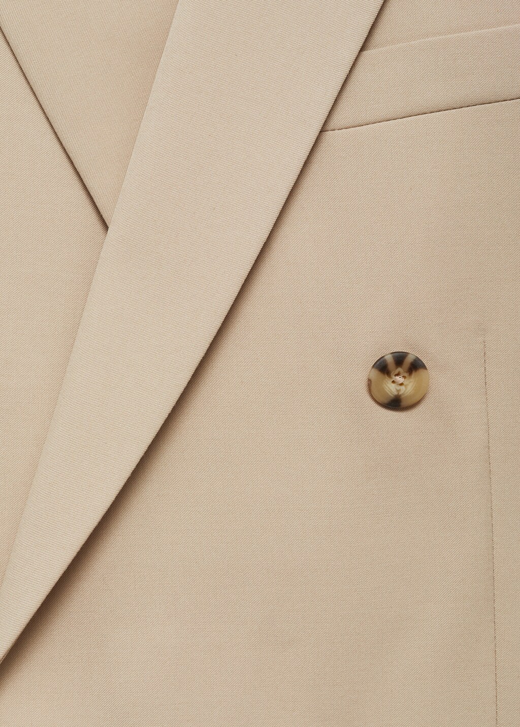 Double-breasted regular-fit suit jacket - Beige