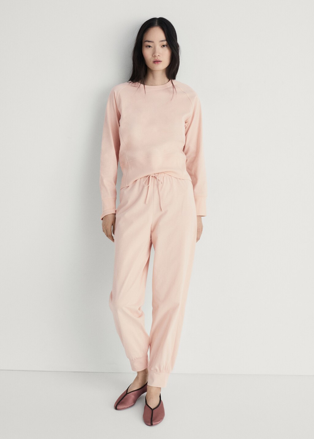 Cotton sweatshirt with soft finish - Aqua Green