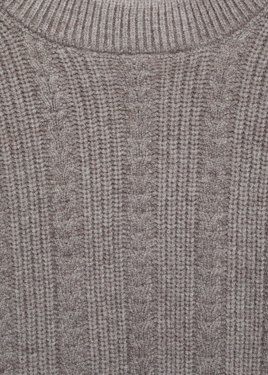 Combined knitted sweater - Grey