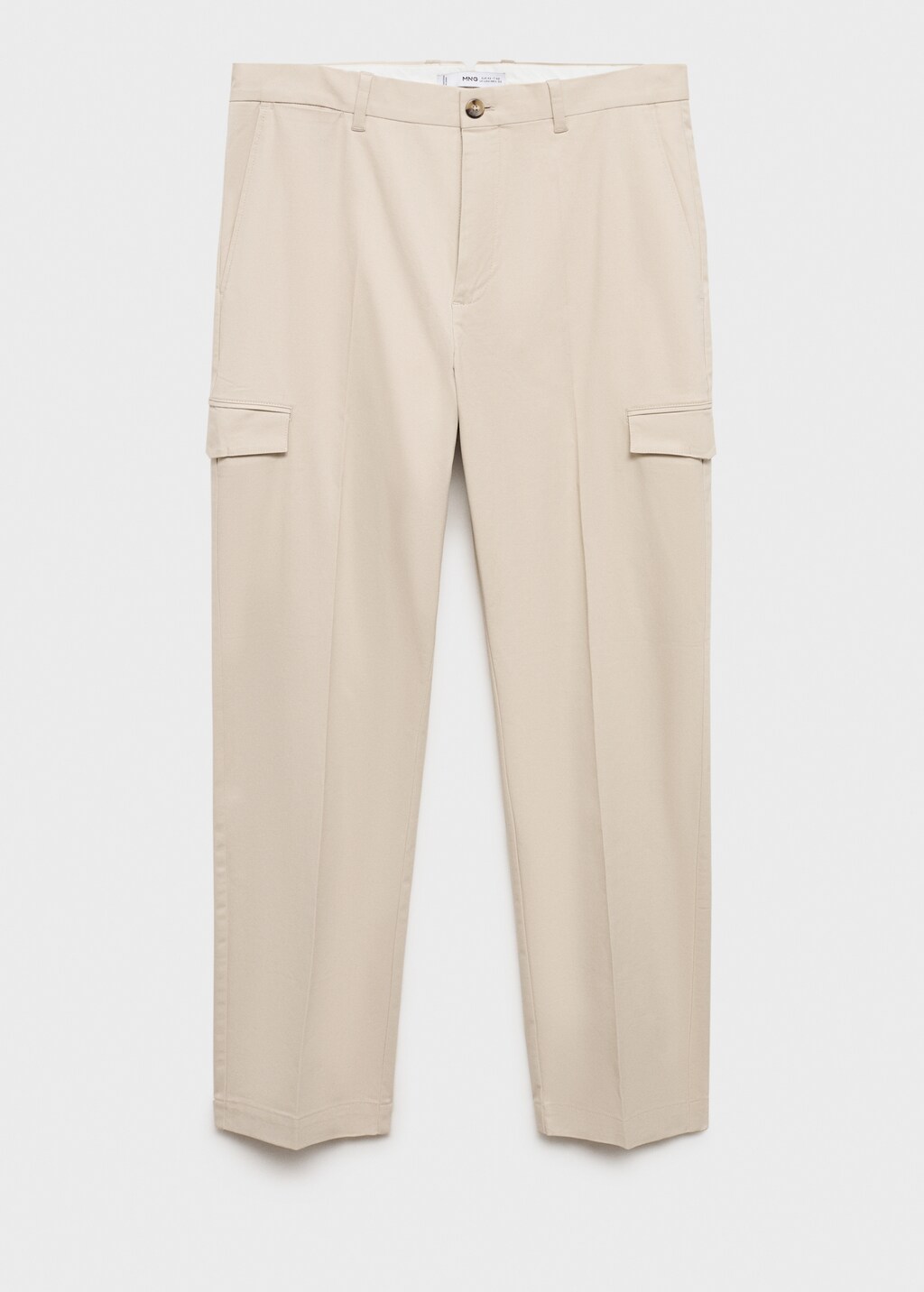 Regular fit cotton cargo pants - Grey