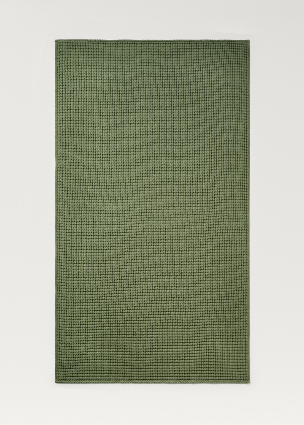 Washed cotton waffle bath towel - Blue