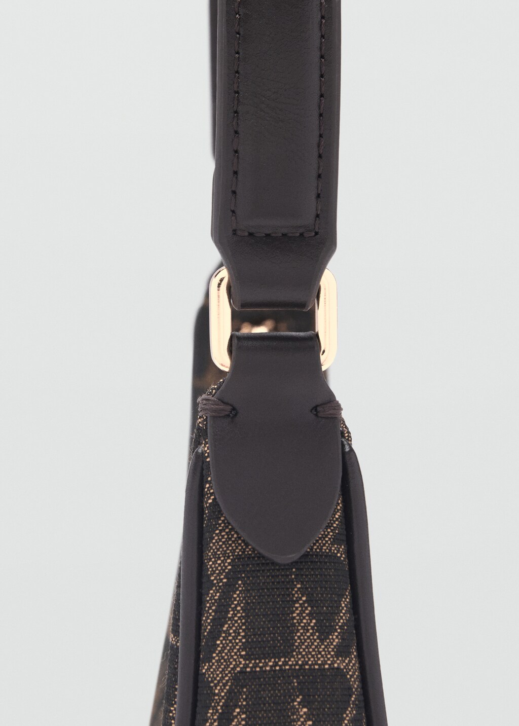 Shoulder bag with printed logo - Chocolate