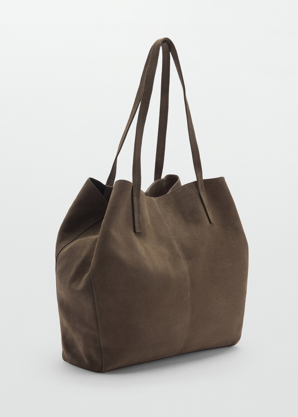 Suede shopper bag - Burgundy