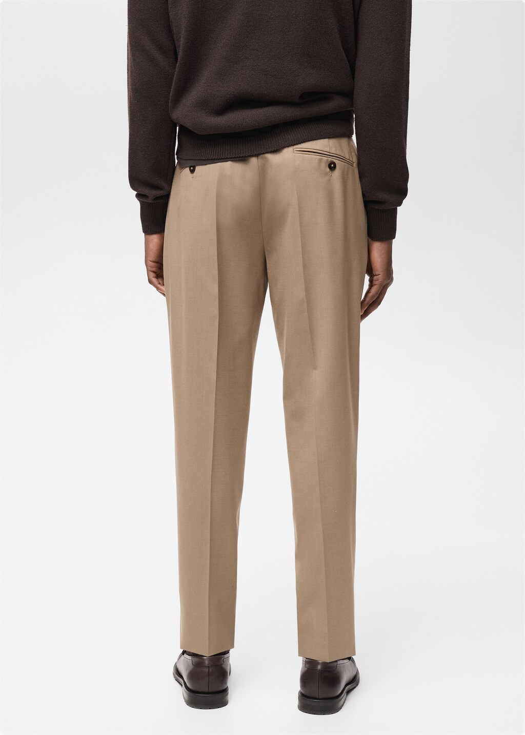 Turin 100% virgin wool suit trousers - Ink Blue