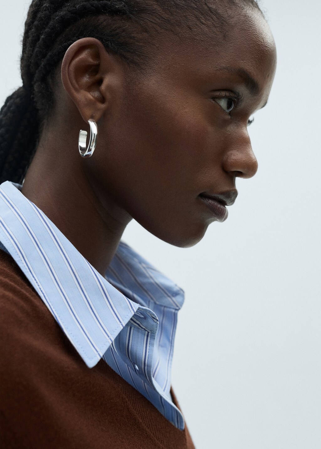 V-neck knit sweater - Sky Blue