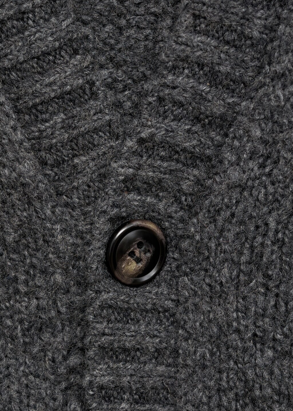 Knitted wool blend cardigan - Medium Heather Grey