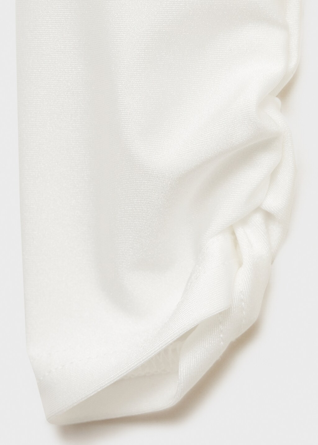 Combined-fabric long dress - Off White