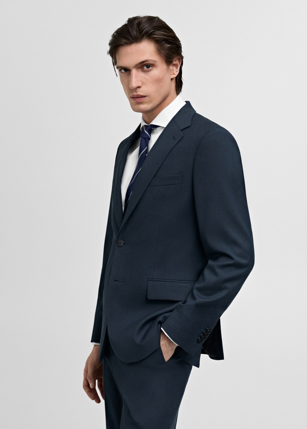Milan slim-fit suit jacket - Grey