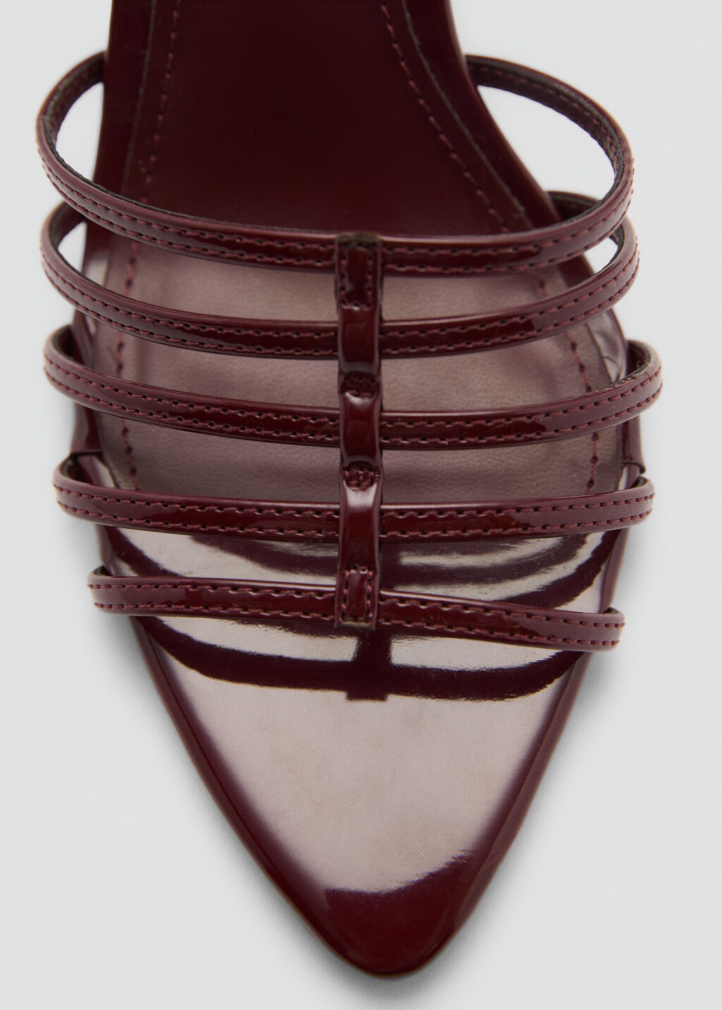 Strappy heeled sandals - Burgundy