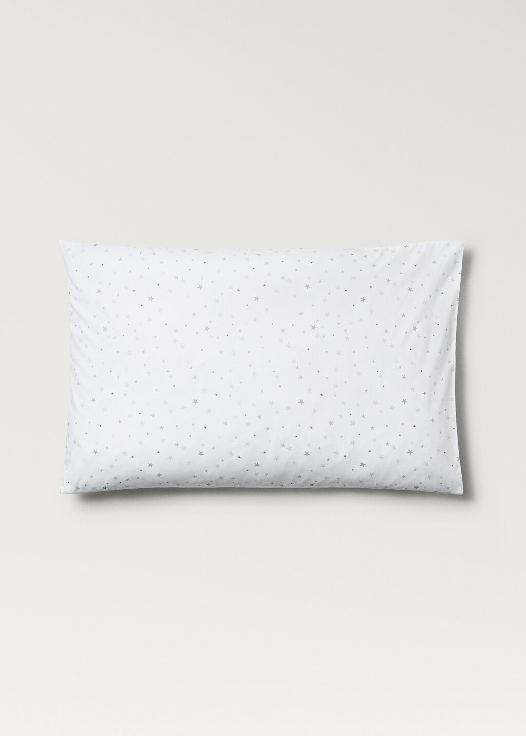 Cotton percale printed children's pillowcase 50x75 cm - Beige