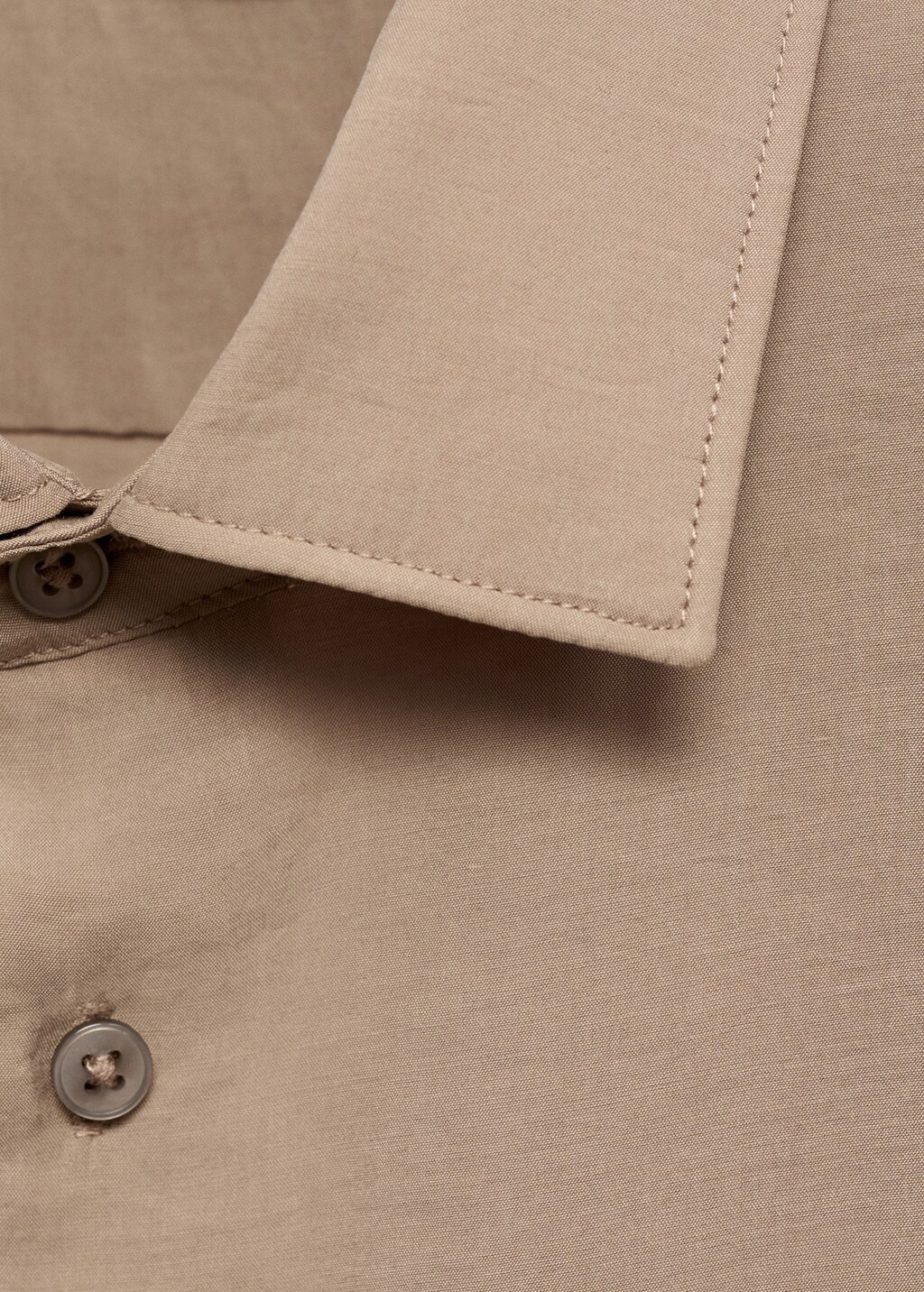 Regular fit tencel shirt - Medium Brown