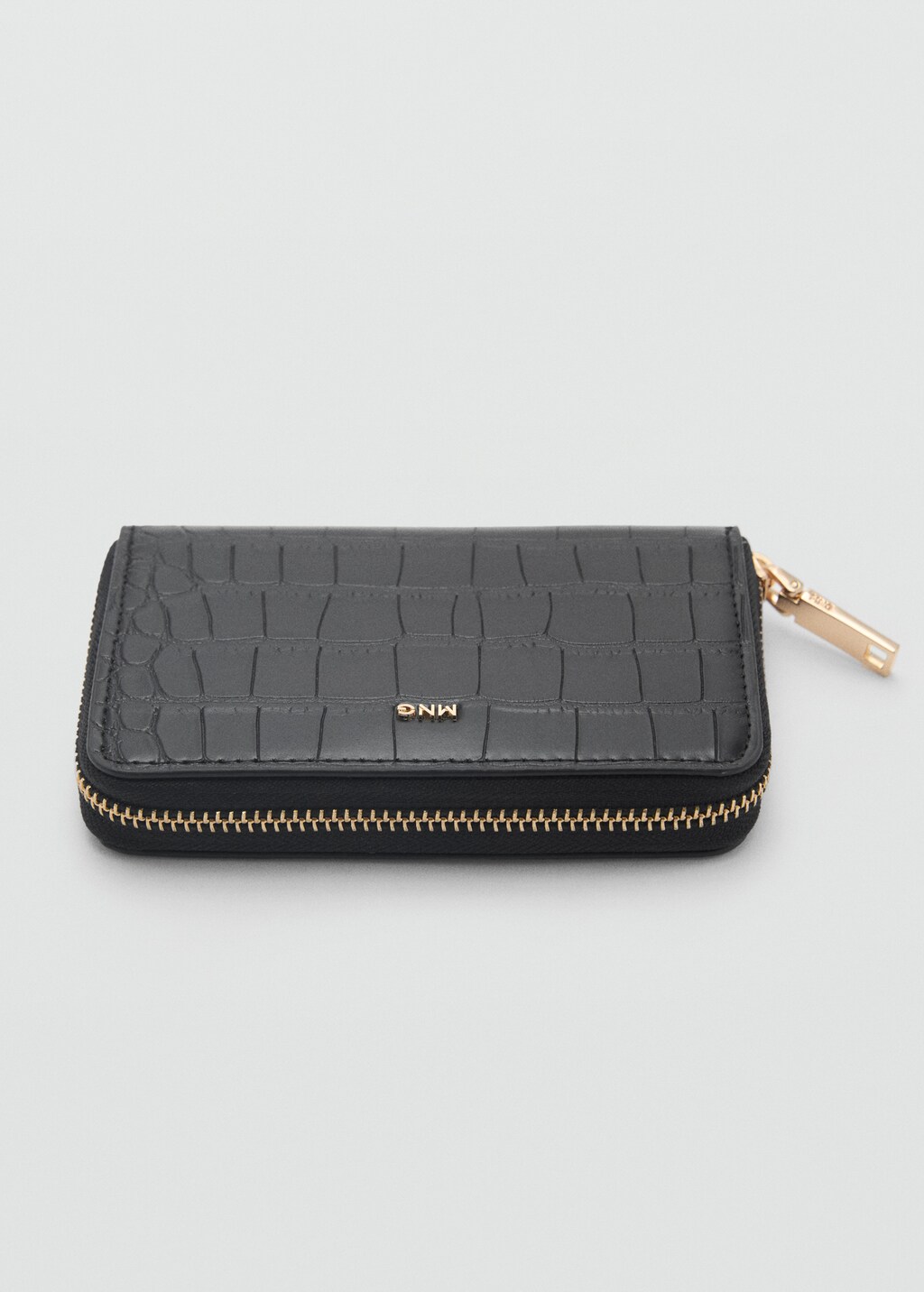 Coco leather effect wallet - Black