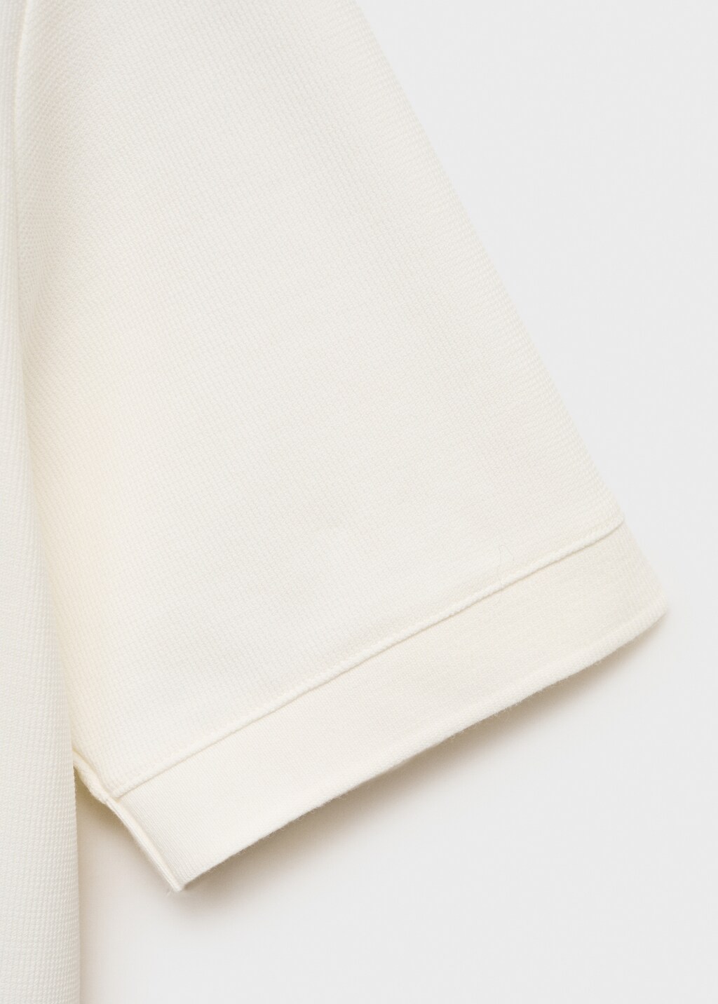 Structured knitted polo shirt - White