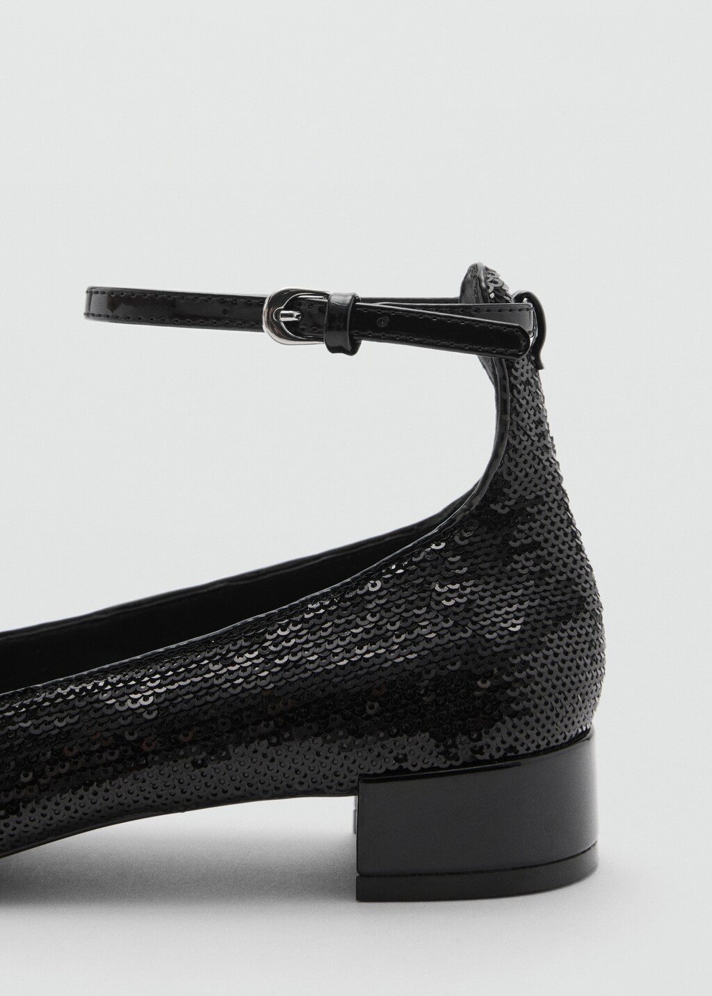 Sequin block-heel shoes - Black