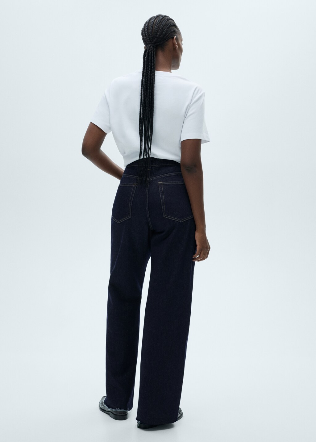 Danila wideleg high-rise jeans - Black denim