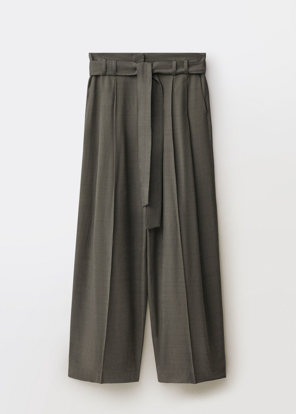 Suit trousers with belt clips - Khaki