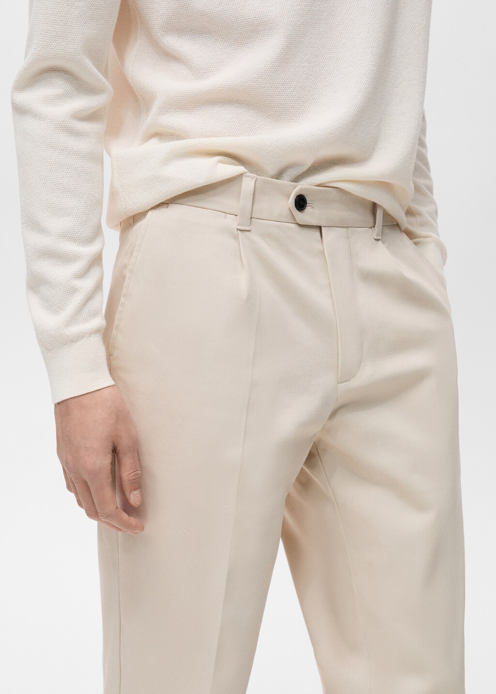 Pleated trousers under cuff - Khaki