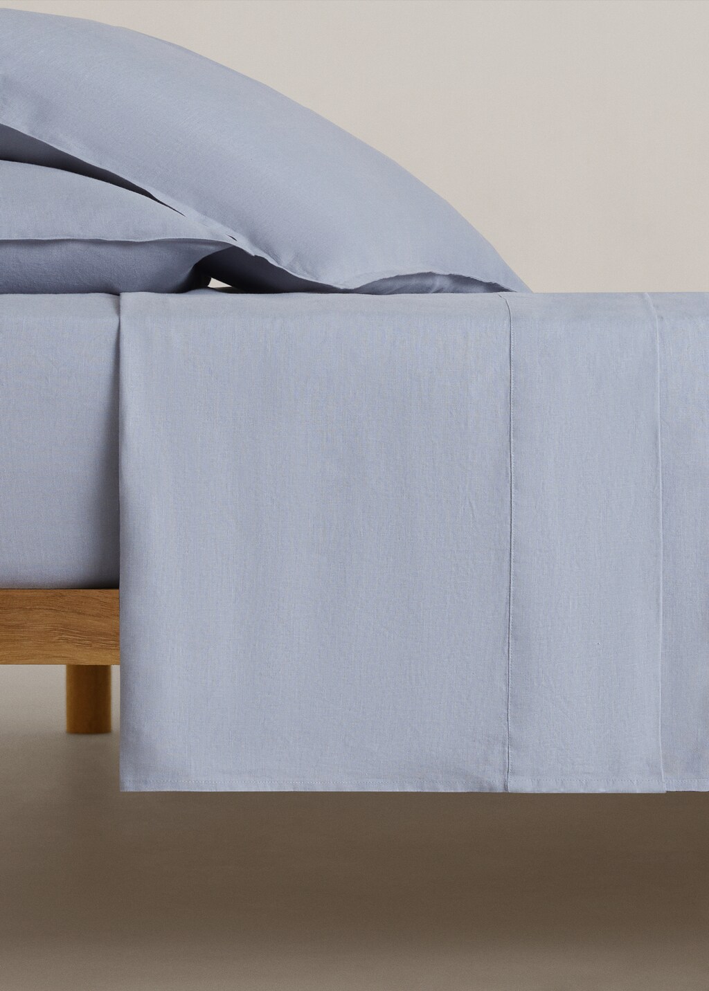 100% linen top sheet Queen bed - Medium Brown