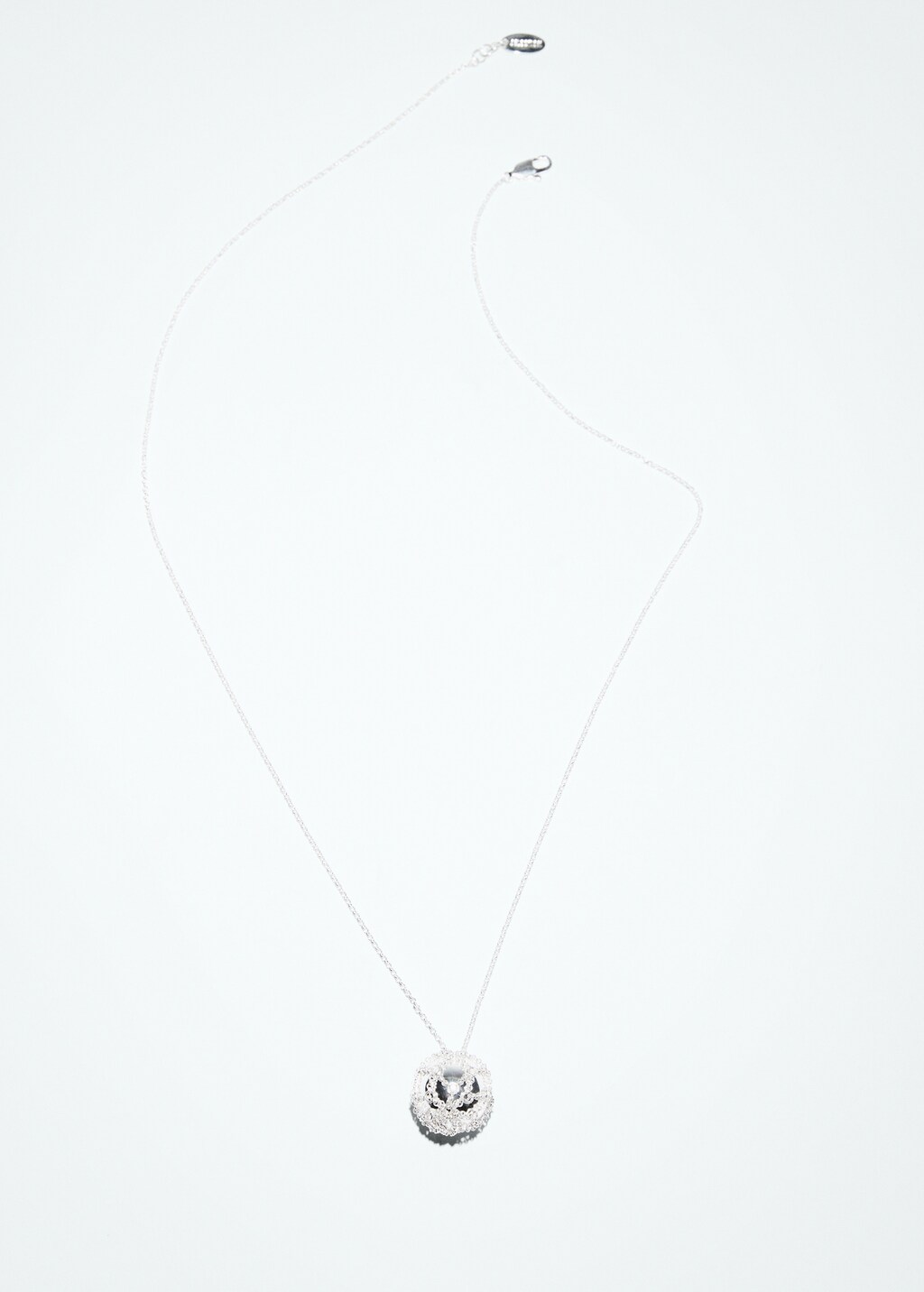 Drop necklace with sphere - Silver