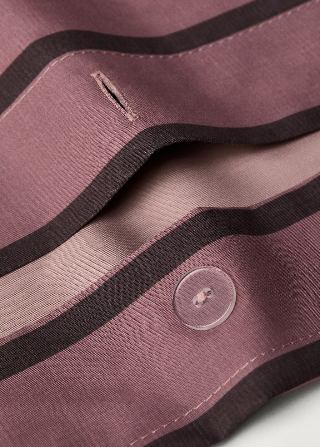 Cotton percale multi-striped duvet cover for 150/160 cm bed - Aqua Green