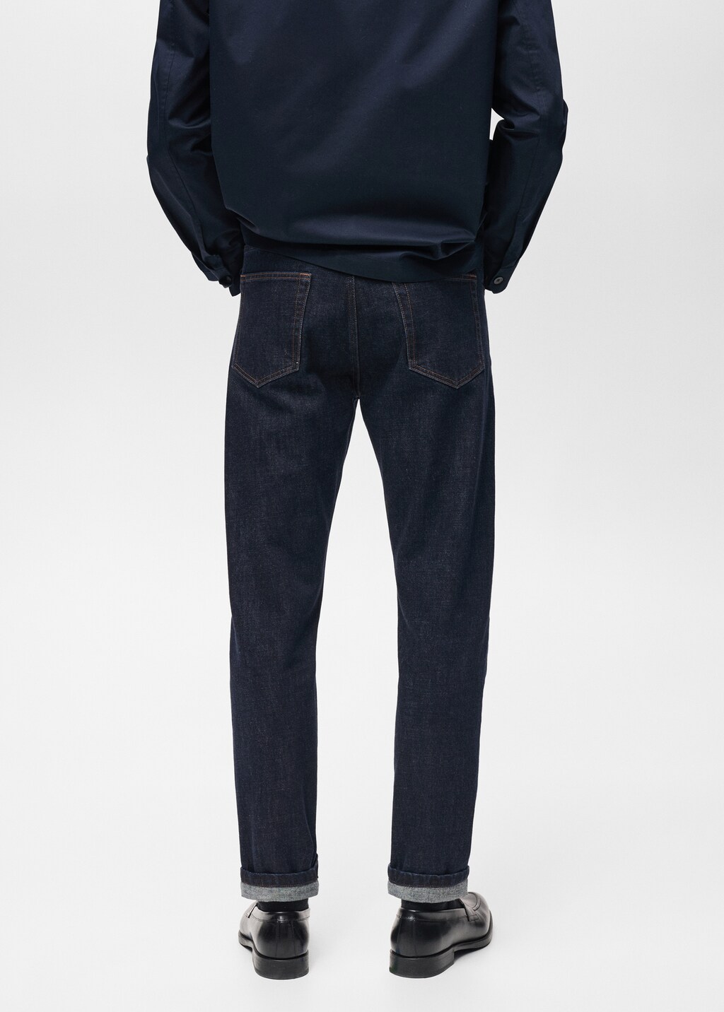 Tapered-fit selvedge jeans - Off White