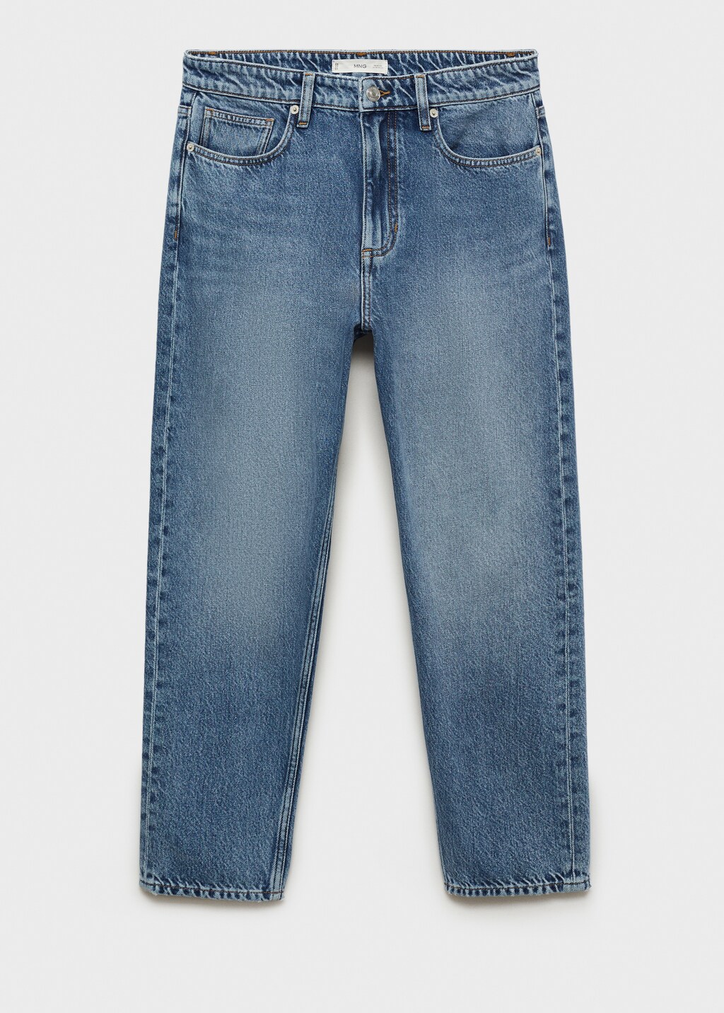 Cropped tapered-fit jeans - Bleach Blue