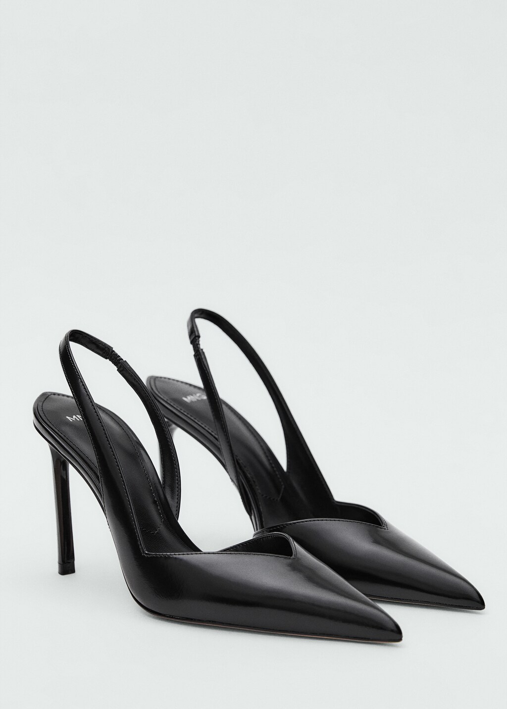 Heel leather shoes - Black