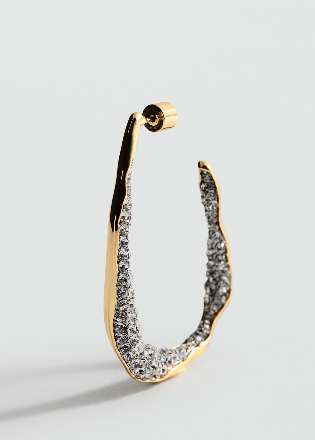 Hoops crystal earrings - Gold