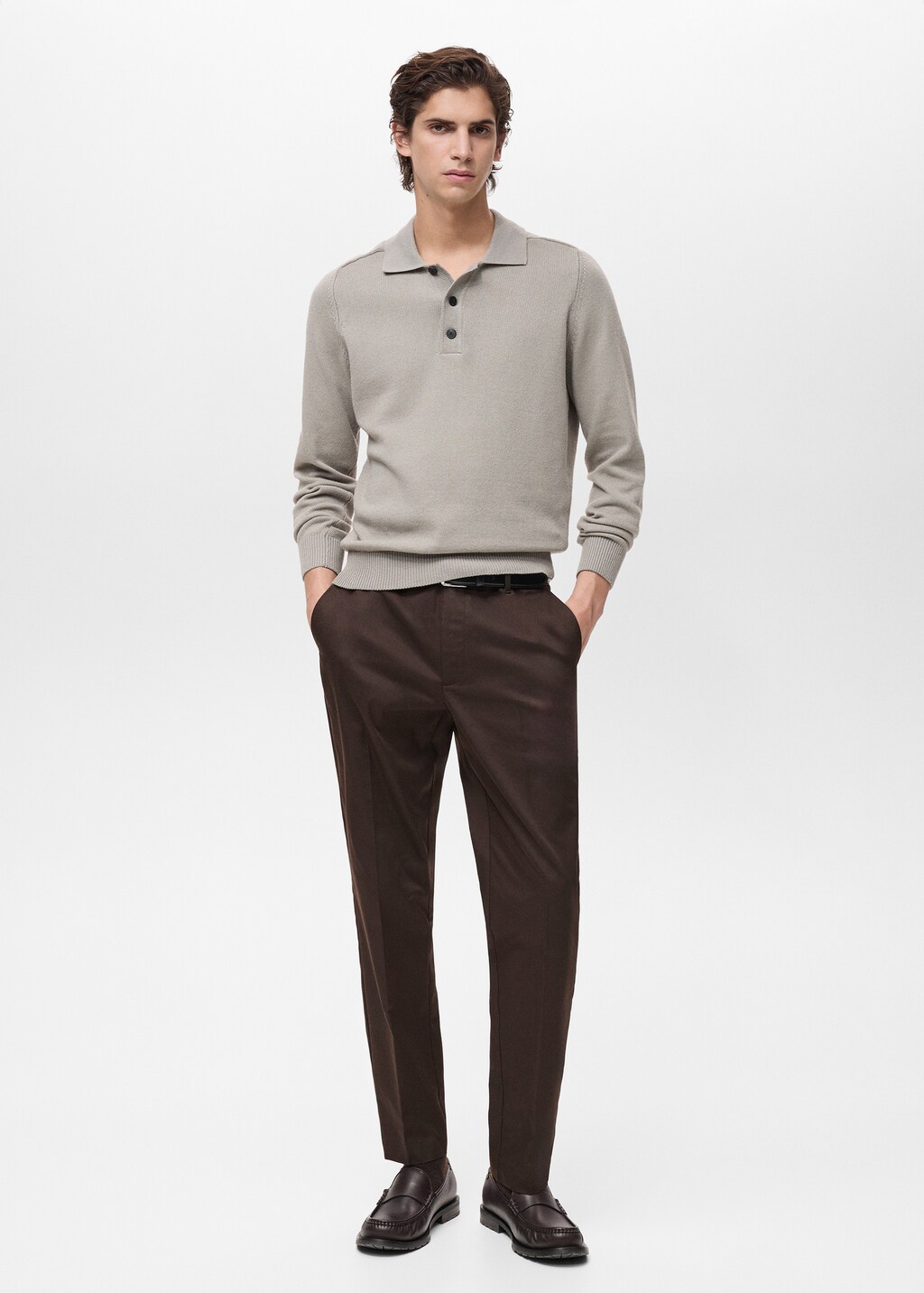 Dublino slim-fit chino trousers - Ice Grey